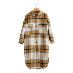 Womens Plaid Shacket