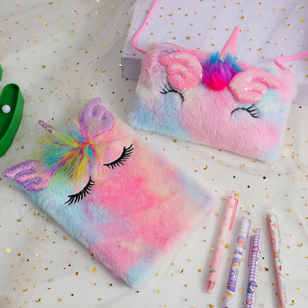 Cute Plush Unicorn Mini Crossbody Bag for Kids