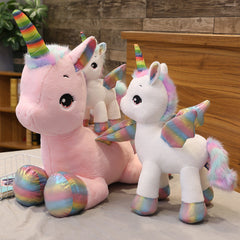 Rainbow Pegasus Plush Toy Unicorn Cushion Decor